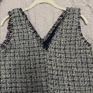 NWT LOFT Black and White Tweed Mini Dress